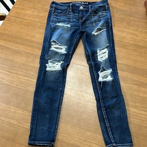 American eagle size 10 dark denim jeans